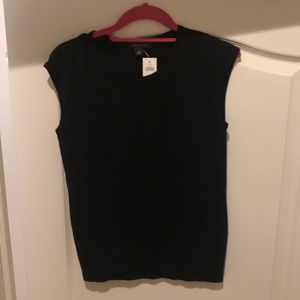 NWT Ann Taylor black shell sleeveless Medium